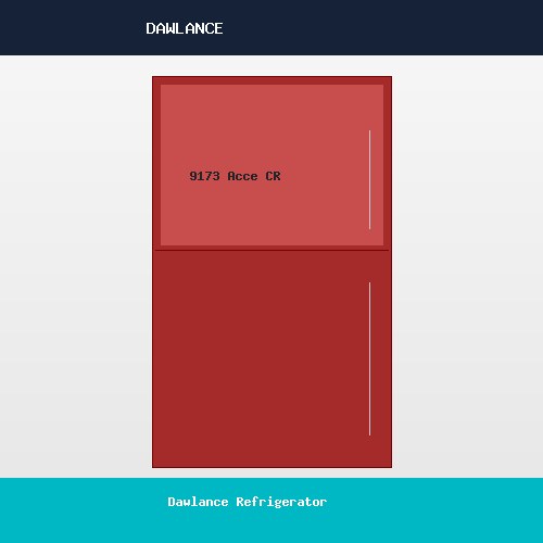 Dawlance Refrigerator 9173 Acce Coral Red