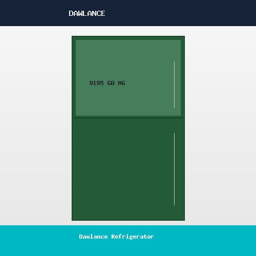 Dawlance Refrigerator 9195 GD Midnight Green